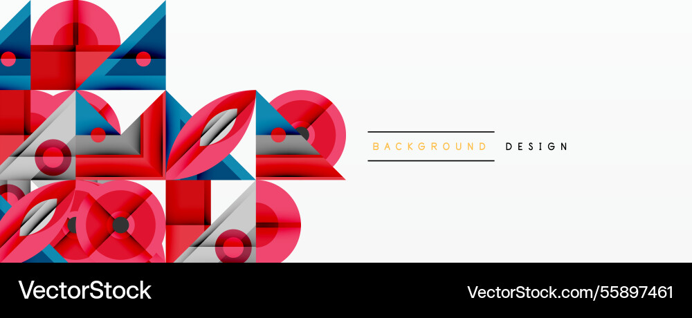 Dynamic geometric composition with sharp angles Vector Image