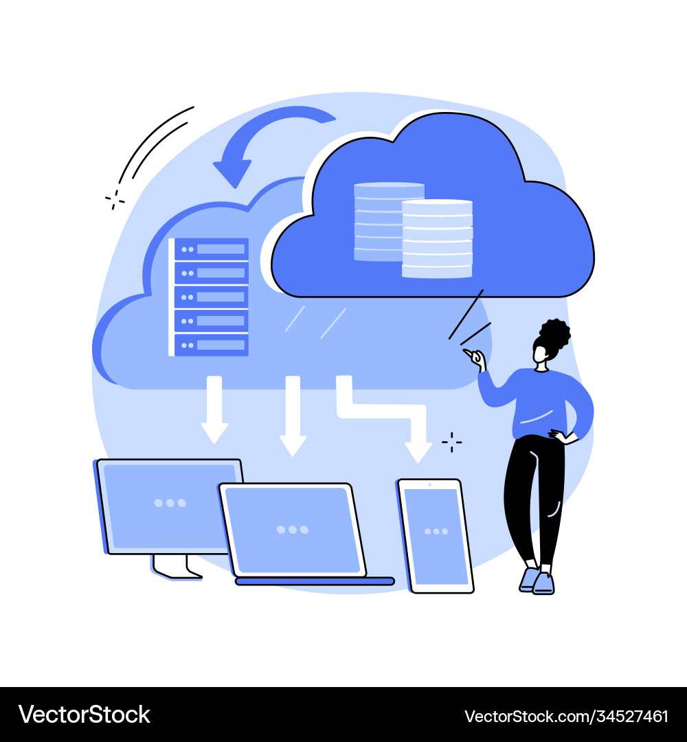 Edge computing abstract concept Edge computing abstract concept vector image