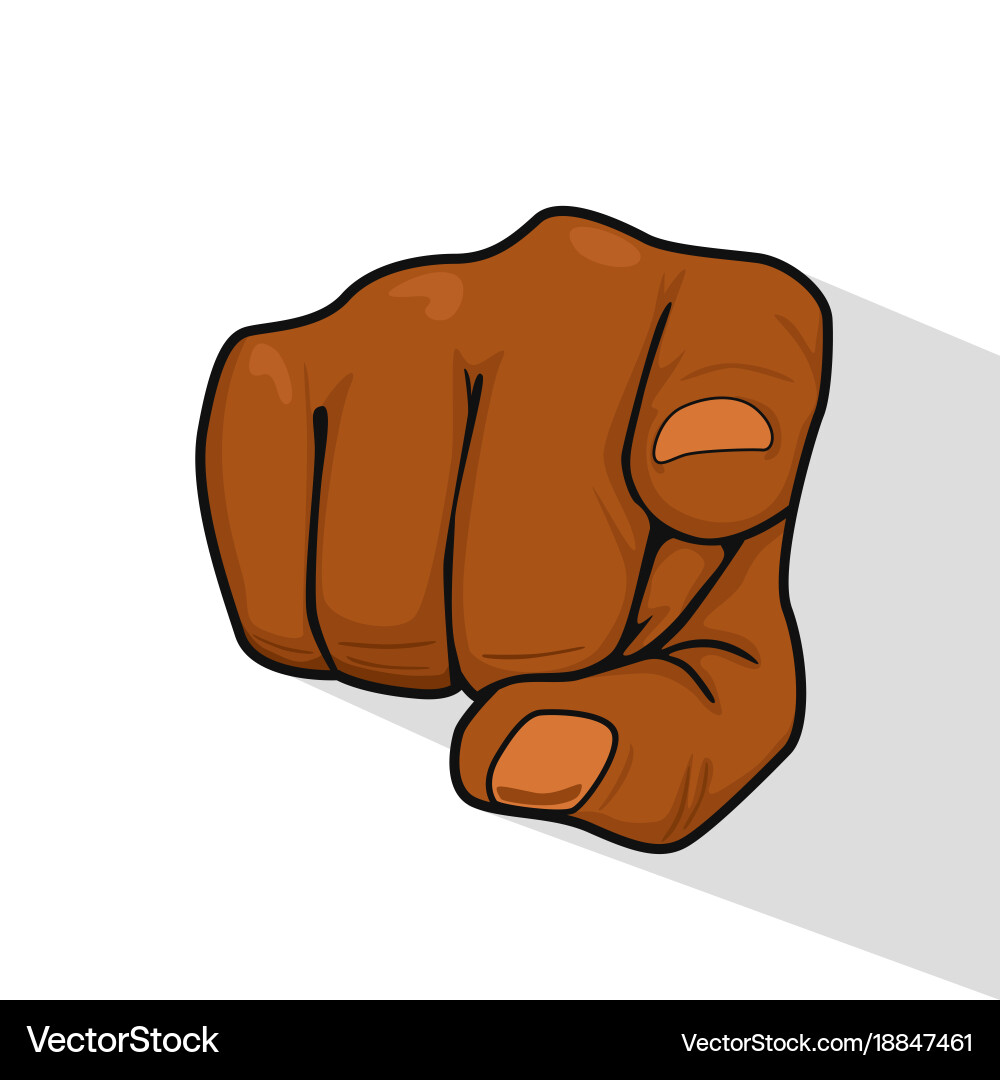 Hand of man pointing index finger at you Vector Image