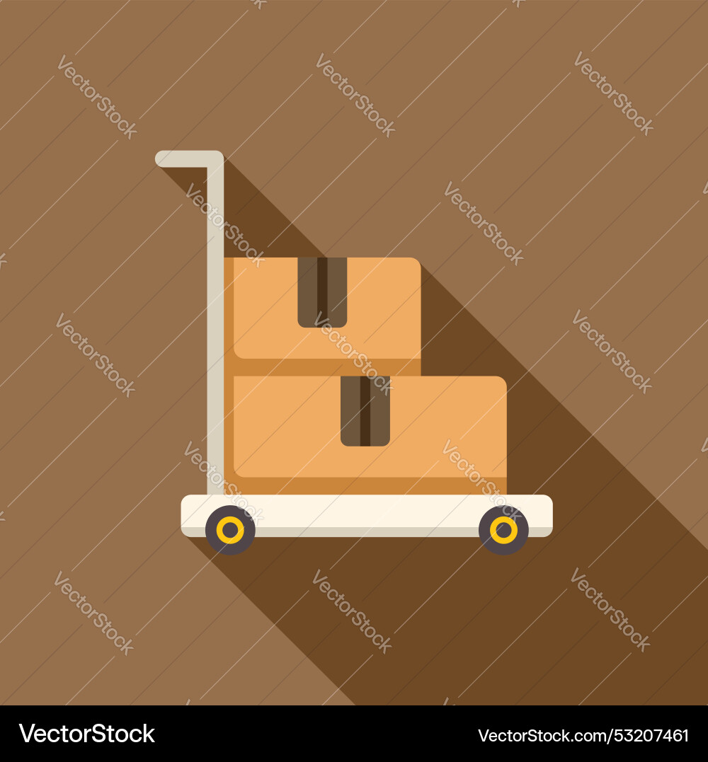 Hand truck carrying cardboard boxes for delivery Hand truck carrying cardboard boxes for delivery vector image