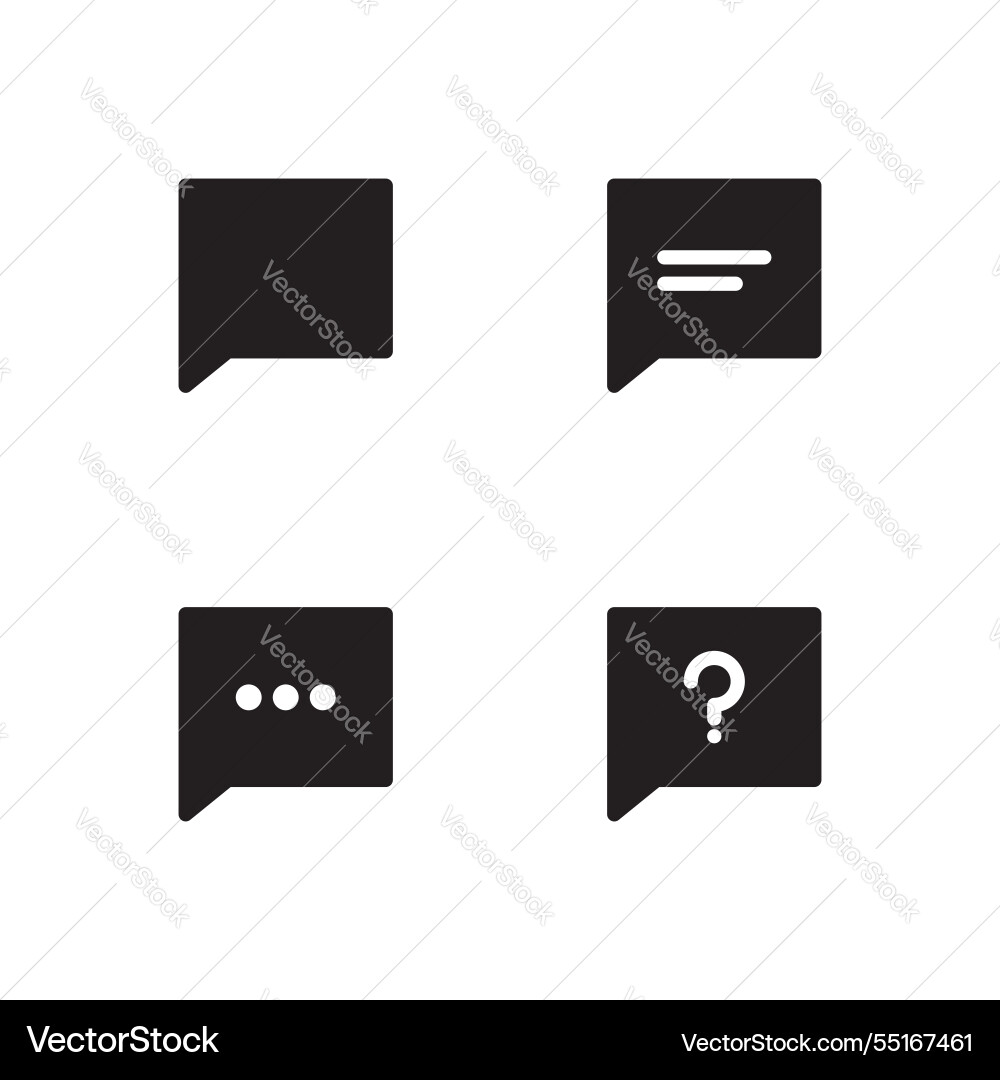 Message icon set chat Message icon set chat vector image
