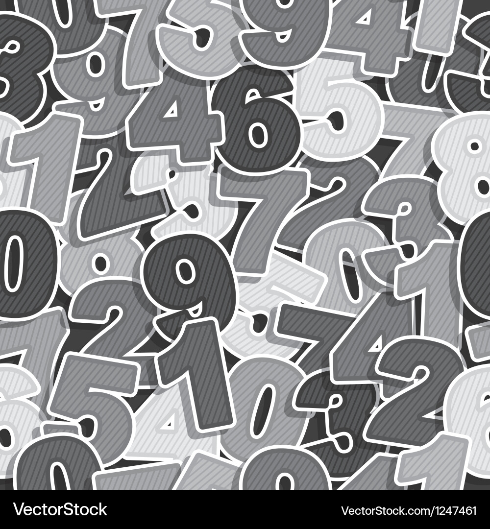 Number pattern vector image