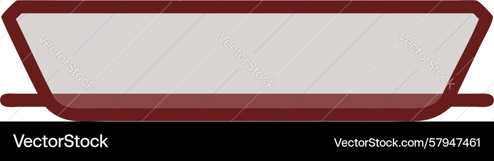 Plain Rectangular Tray Vector Image