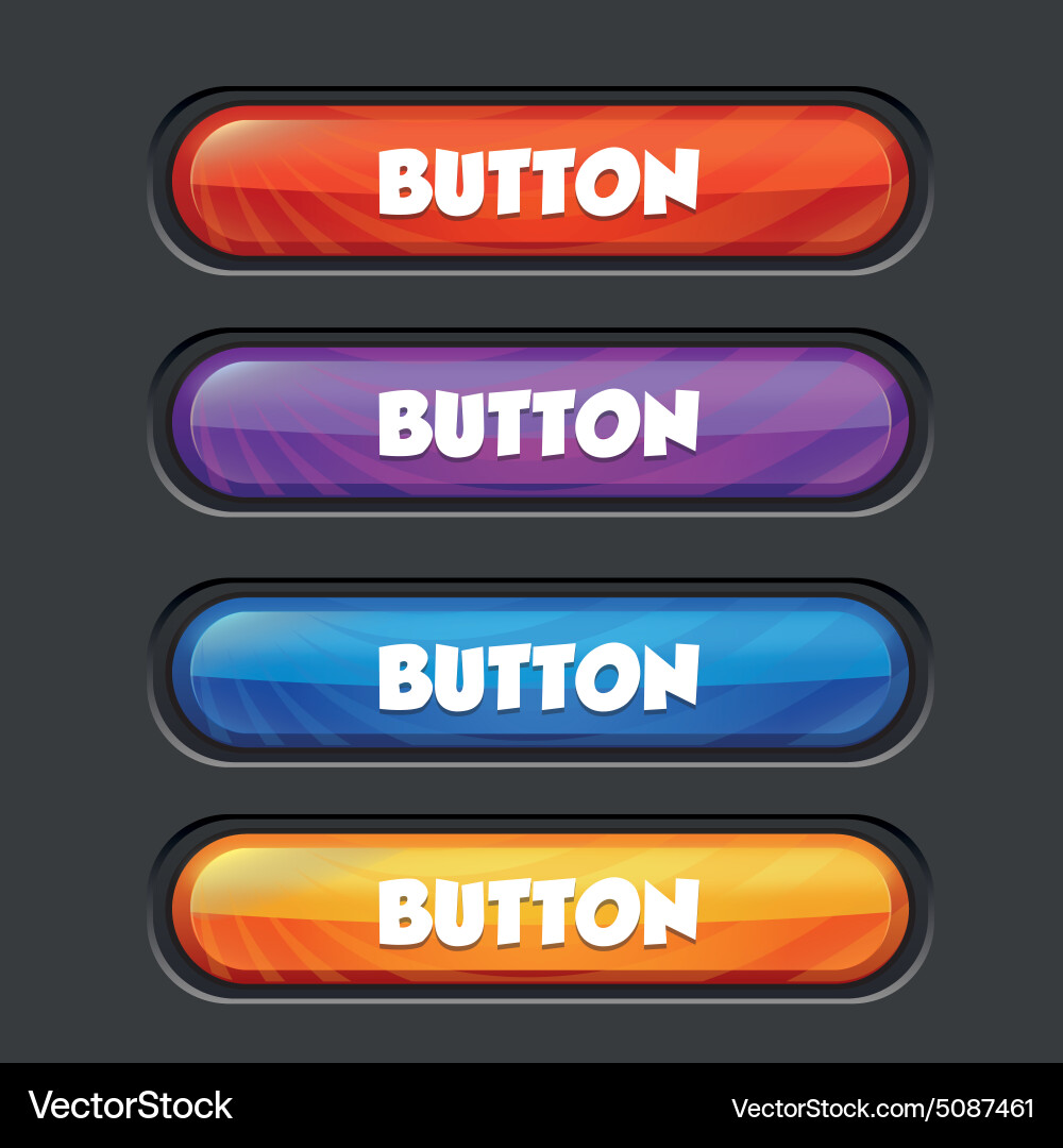 Set colorful buttons vector image