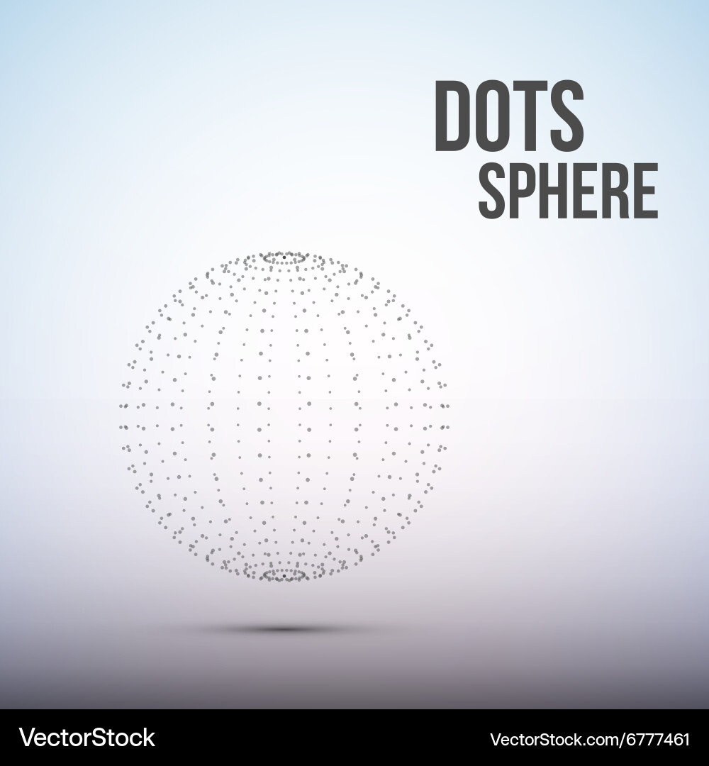 Sphere from dots wireframe mesh polygonal element vector image