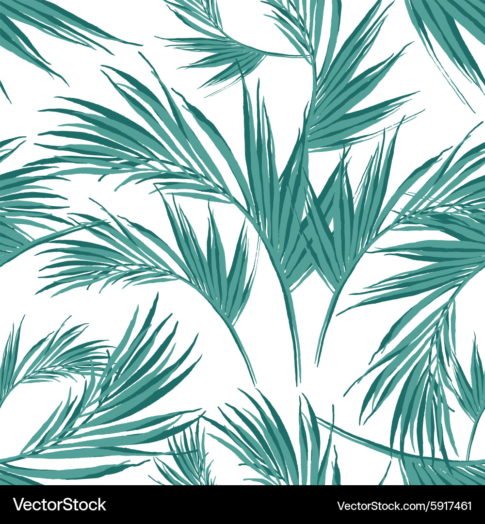 Tropical Palm Leaf Pattern vector image