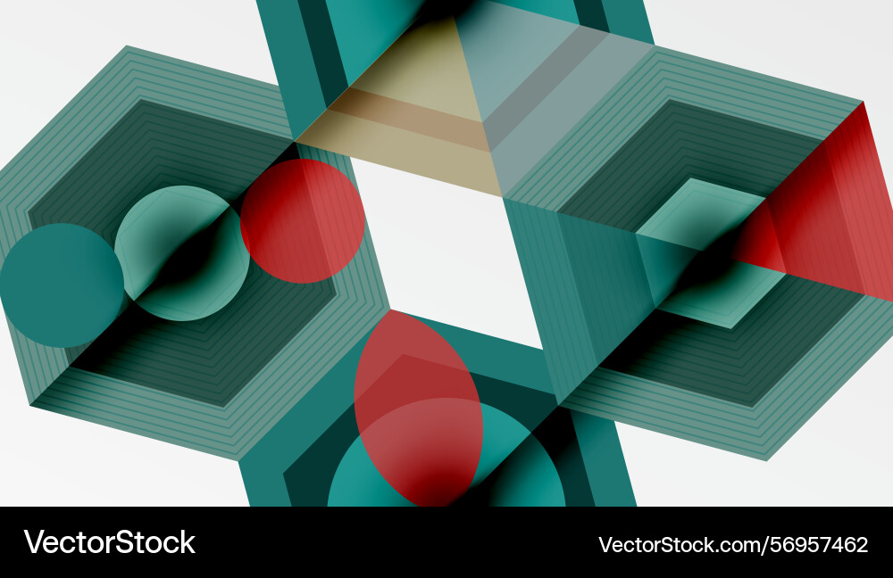 Abstract geometric composition lines create Vector Image