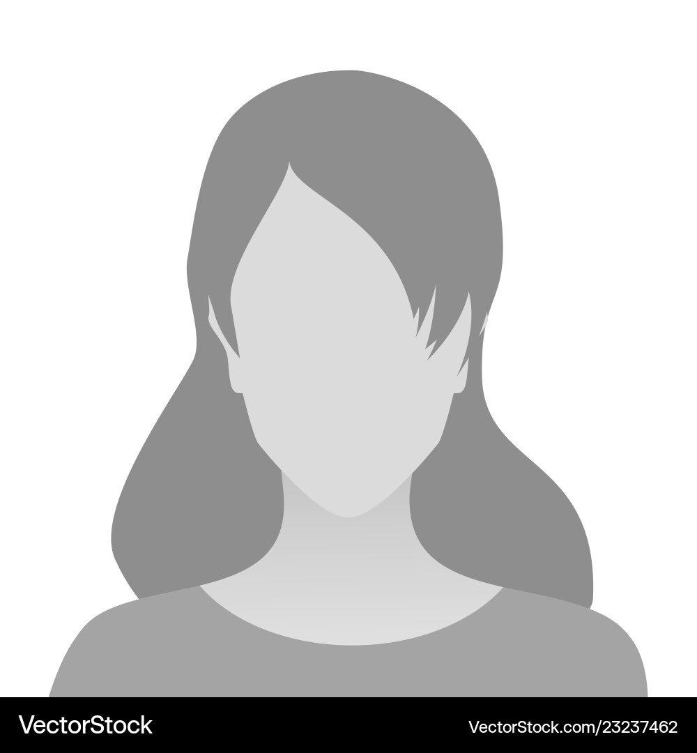 Gray Woman Placeholder Portrait Vector Image