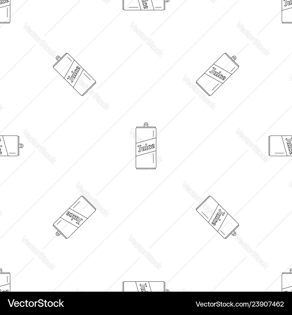 Juice Can Pattern - Seamless Repeat vector image