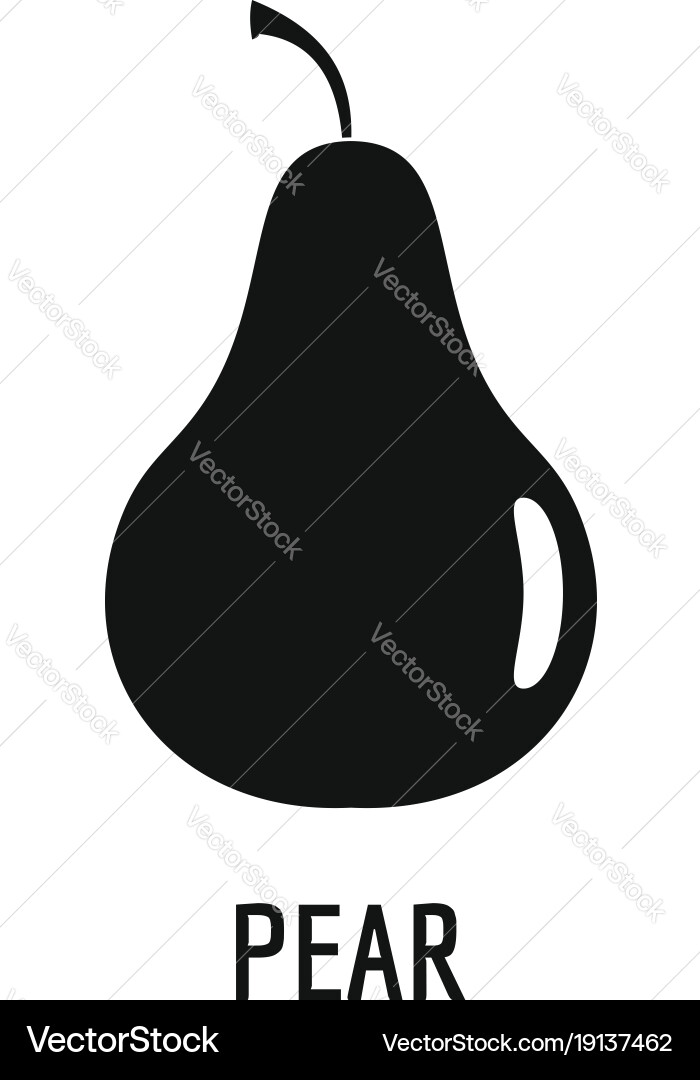 Pear icon simple style Vector Image