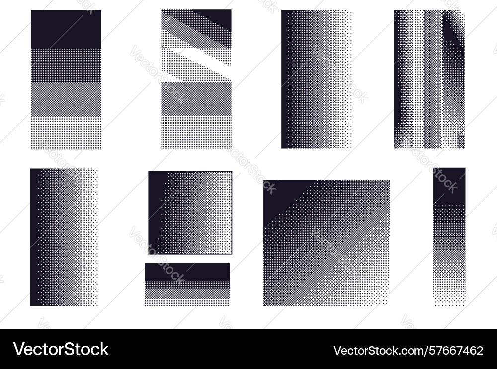 Pixel different halftone backgrounds set 8 bit Pixel different halftone backgrounds set 8 bit vector image
