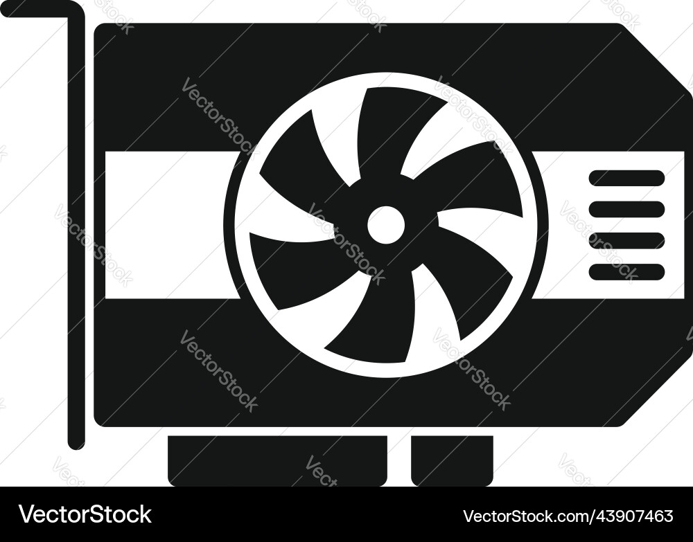 Computer card icon simple pc gpu Computer card icon simple pc gpu Vector Image