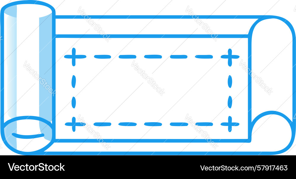 Engineering blueprint scroll for technical plans Vector Image