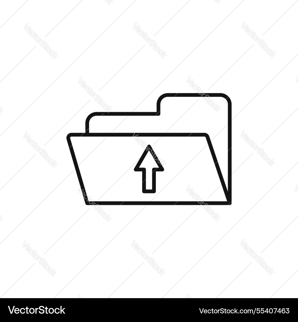 Folder upload icon simple thin line Vector Image