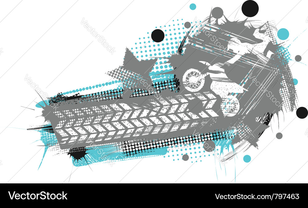 Motocross Grunge Poster Vektorbild