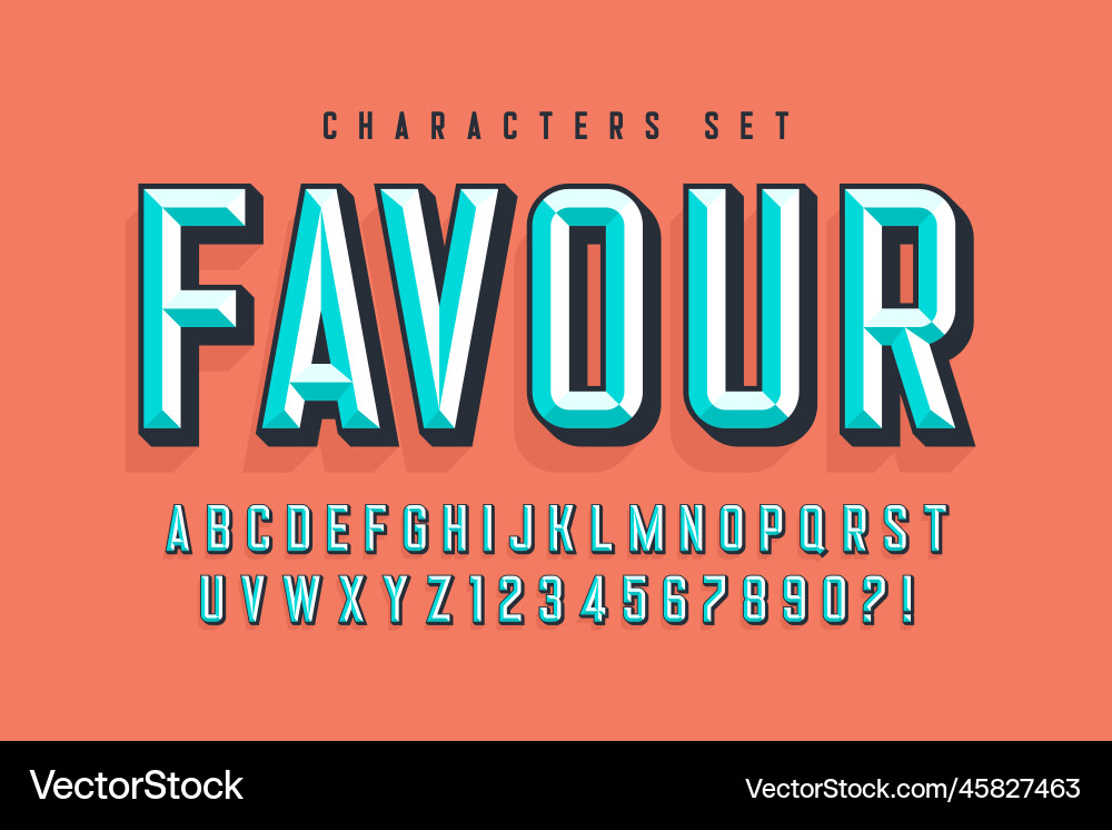 Original display font design chisel alphabet Original display font design chisel alphabet vector image