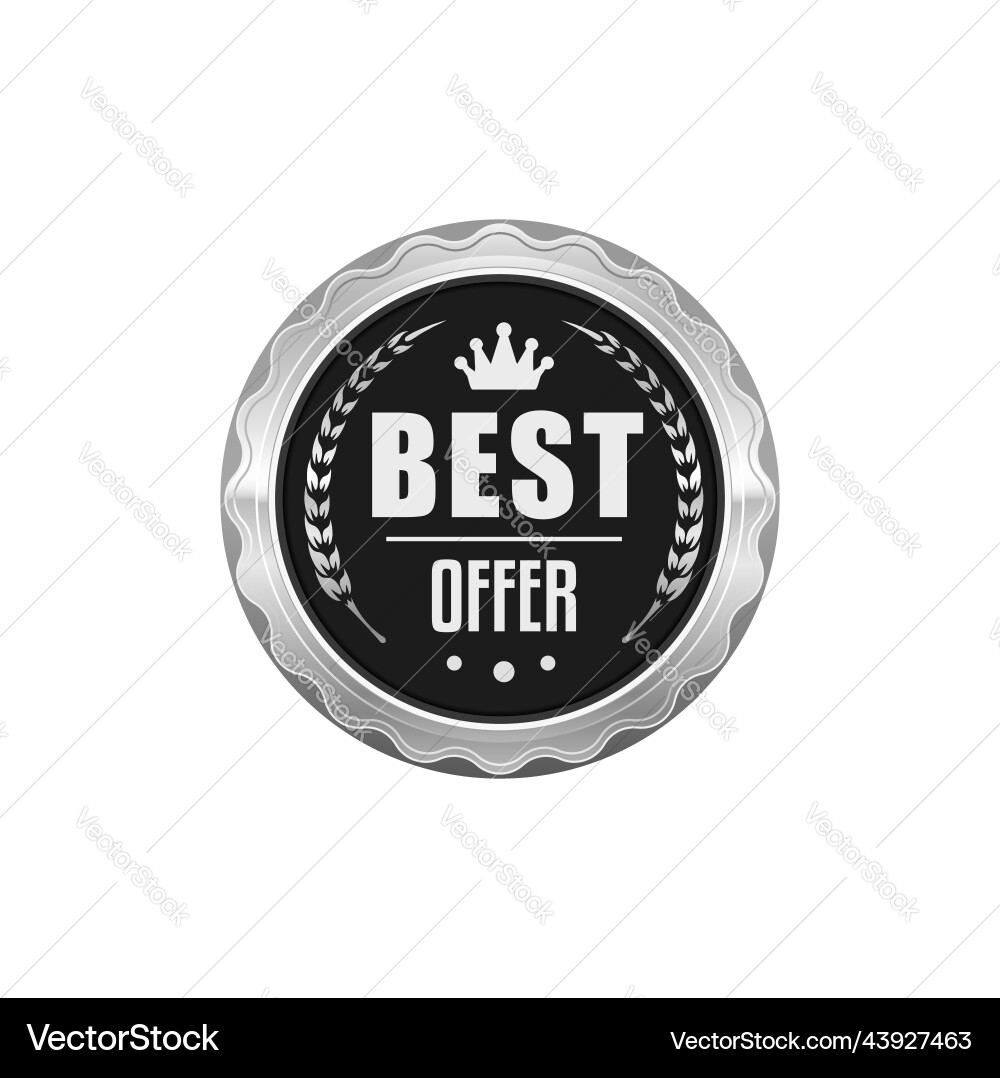 Product best rice sale special offer silver badge Product best rice sale special offer silver badge vector image