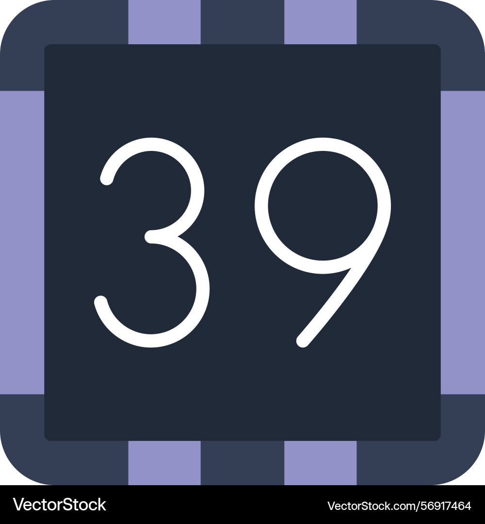 39 thirty-nine icon Royalty Free Vector Image - VectorStock