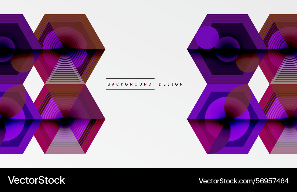 Abstract geometric pattern hexagons overlap Vector Image