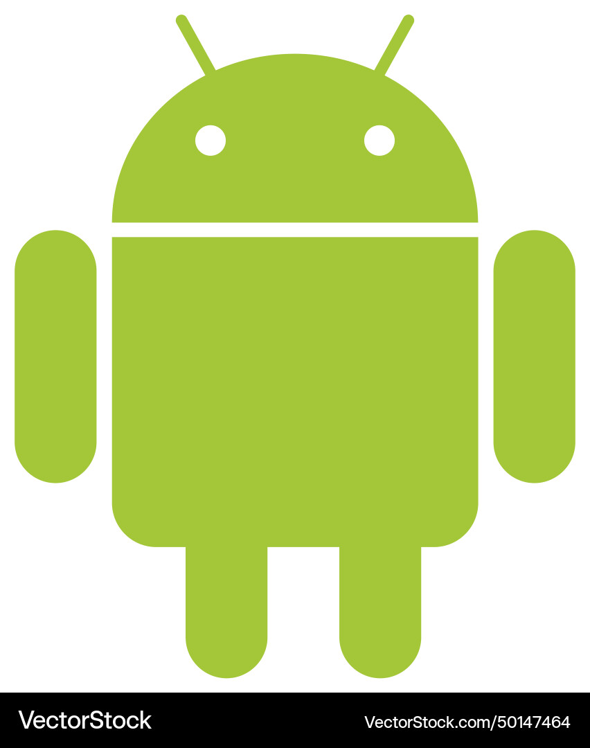 Android icon app robot logo web Android icon app robot logo web vector image