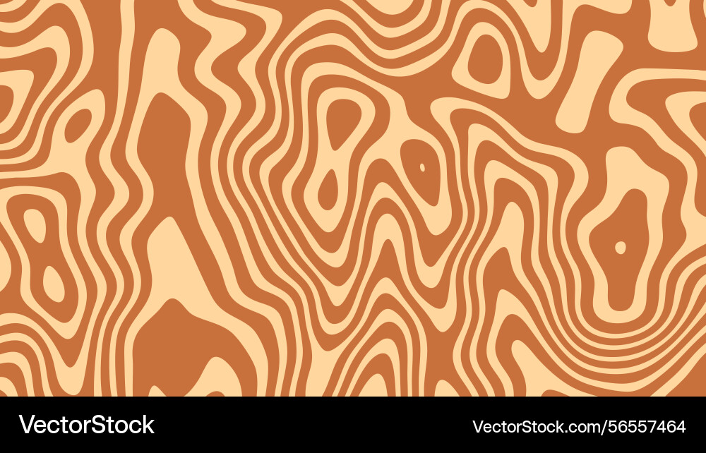 Caramel pattern background with wavy peanut butter Caramel pattern background with wavy peanut butter vector image