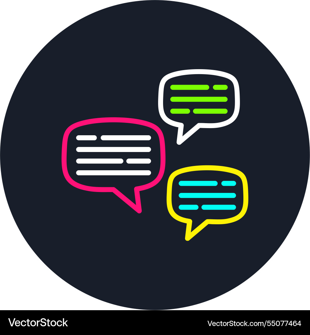 Chatting line multi color icon Vector Image
