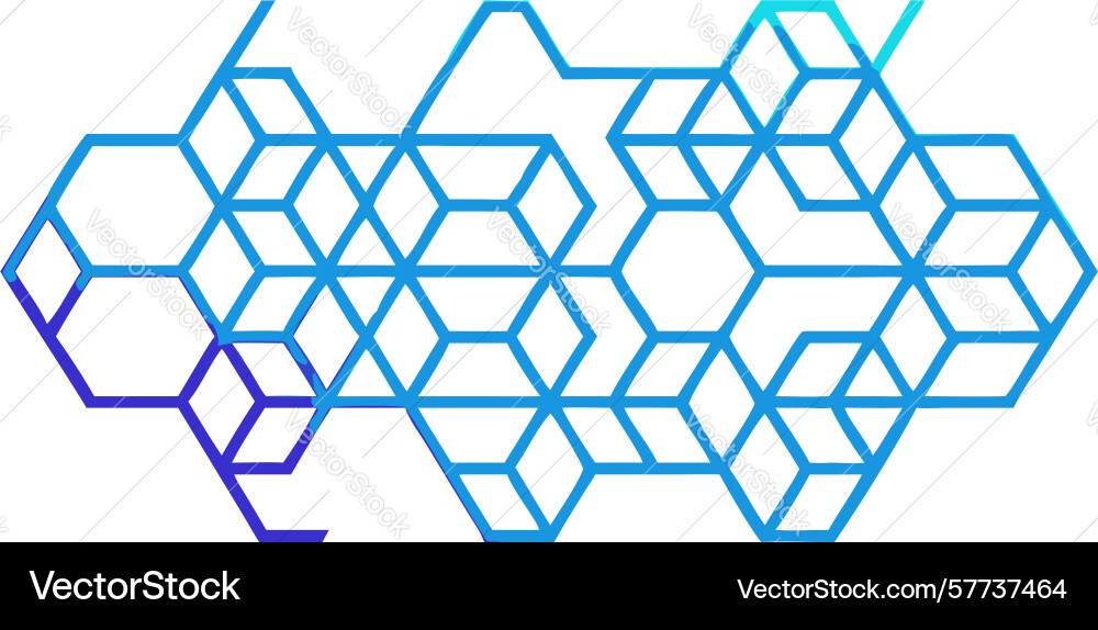 Hexagonal grid lattice pattern geometric abstract vector image
