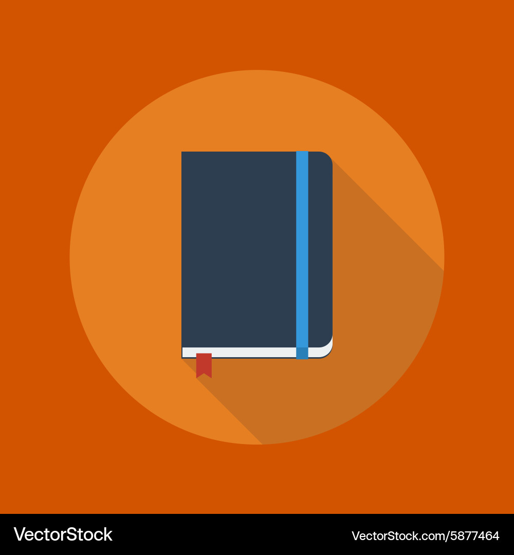 Notebook Icon with Shadow Vector Image