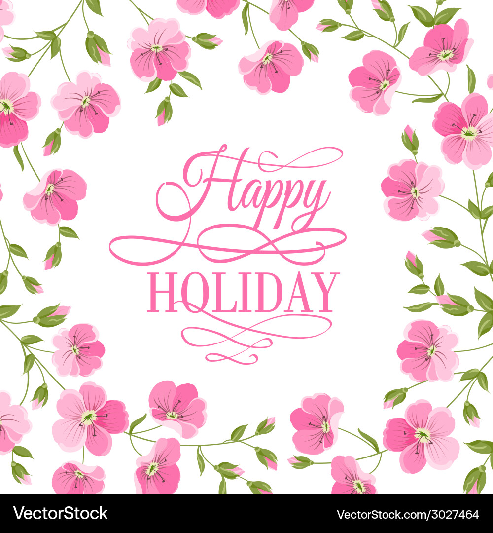 Pink flowers Vector Image