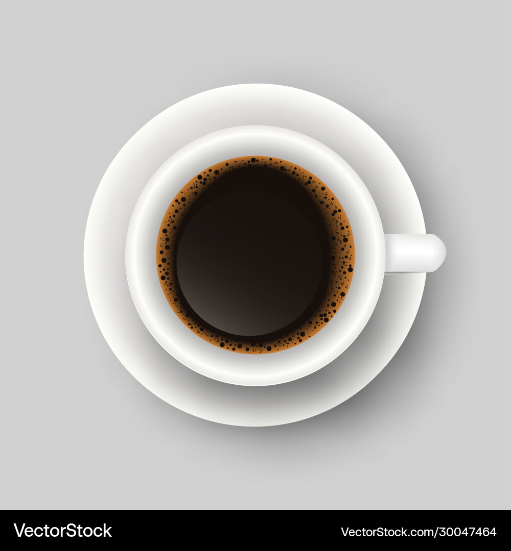 Realistische Kaffeetasse Draufsicht heiß Realistische Kaffeetasse Draufsicht heiß vektorbild