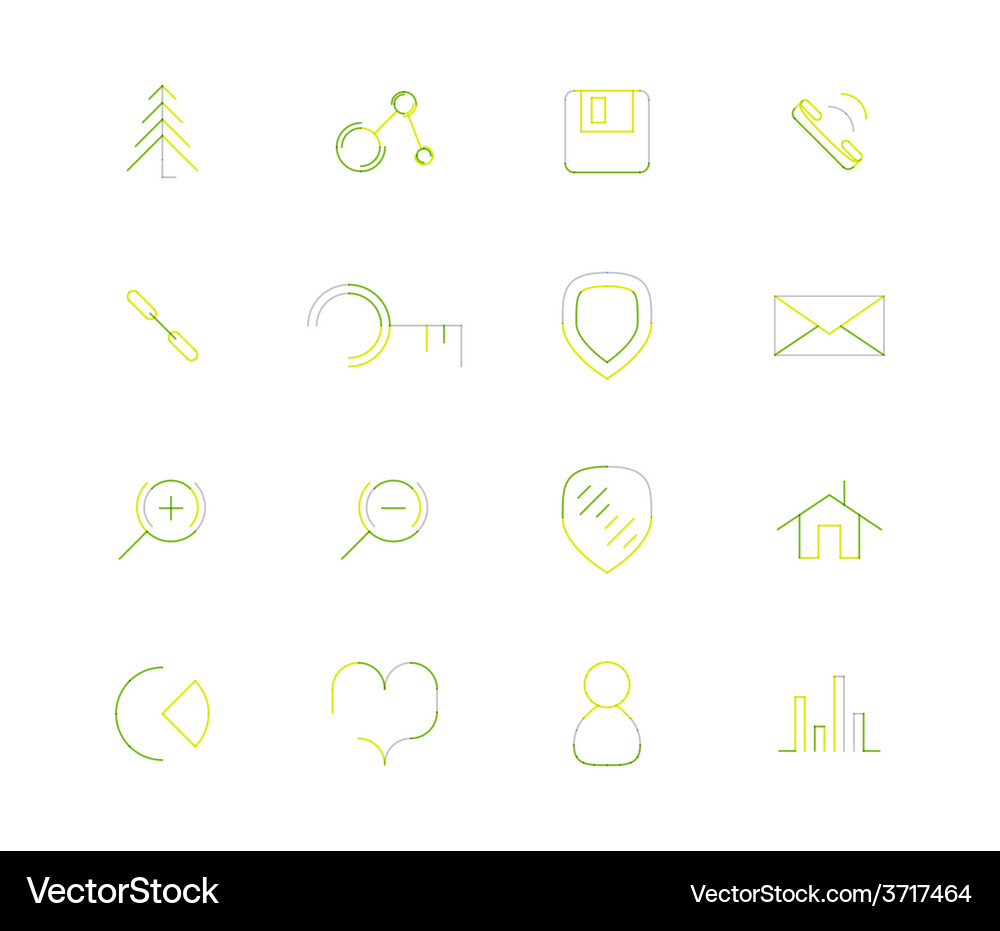 Set of thin line web icons Vector Image