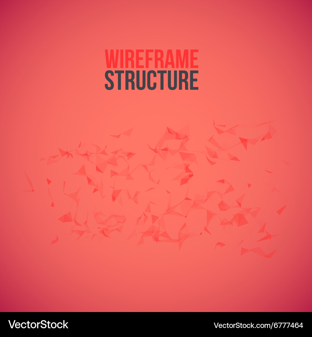 Wireframe polygonal background abstract form Vector Image