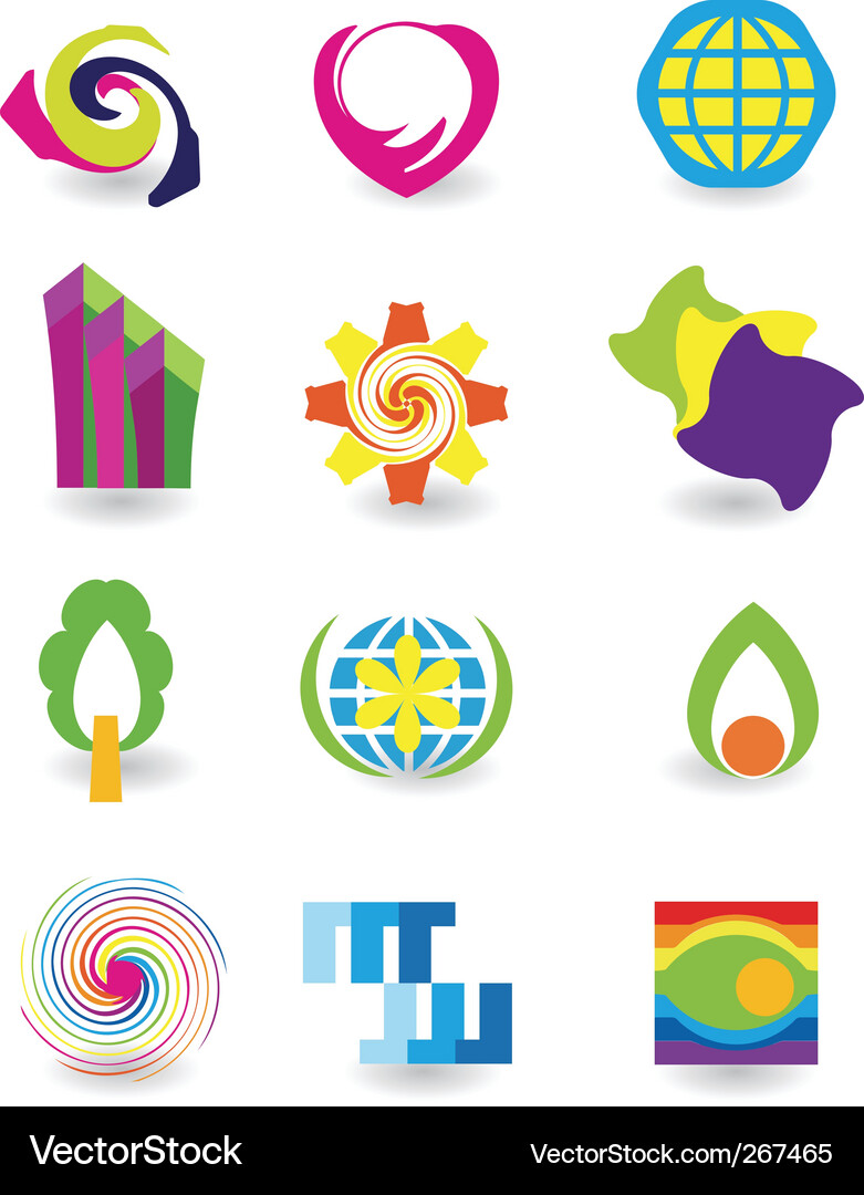 Elements icons Vector Image