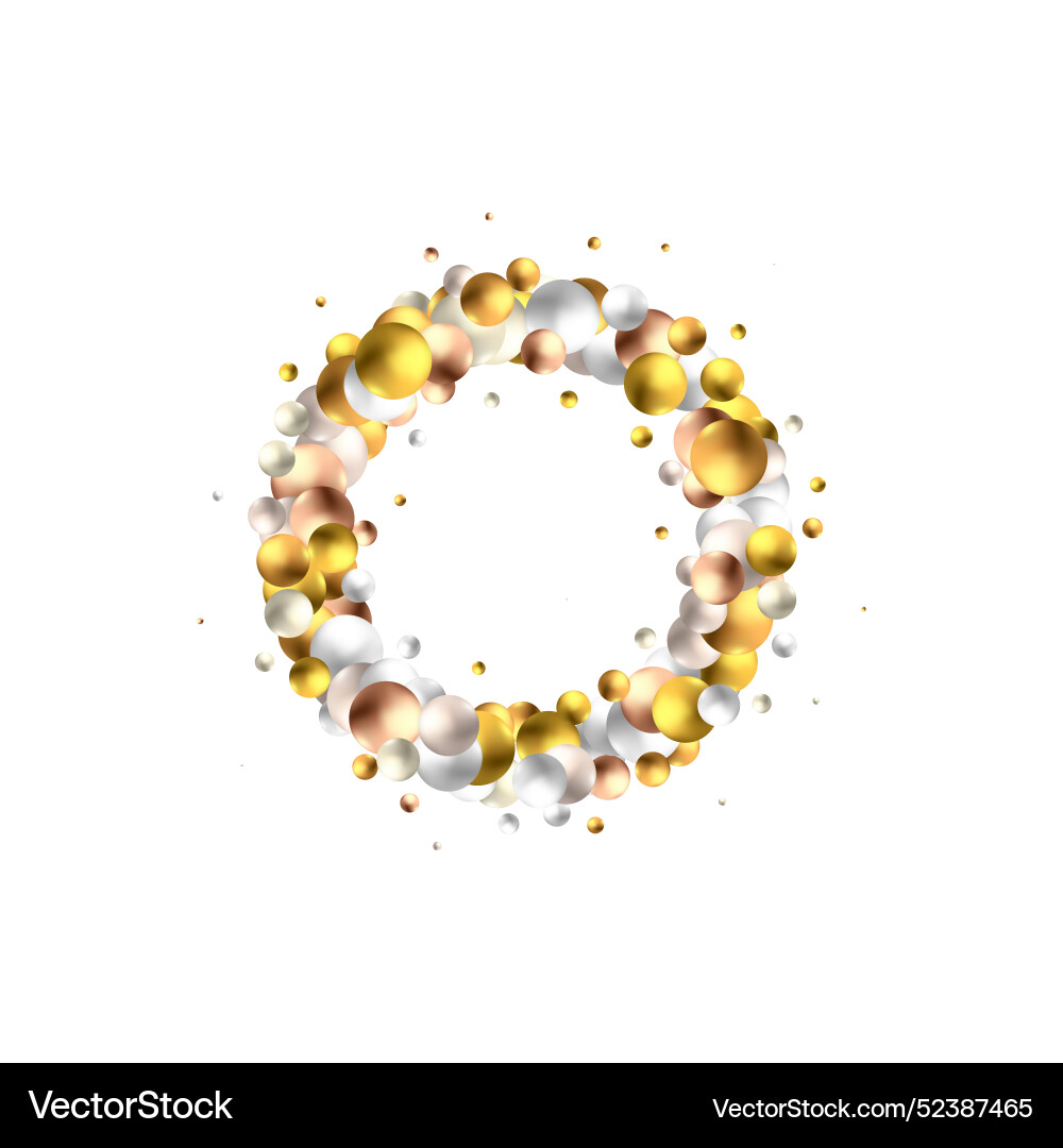 Shiny balls with different size on simple Shiny balls with different size on simple Vector Image