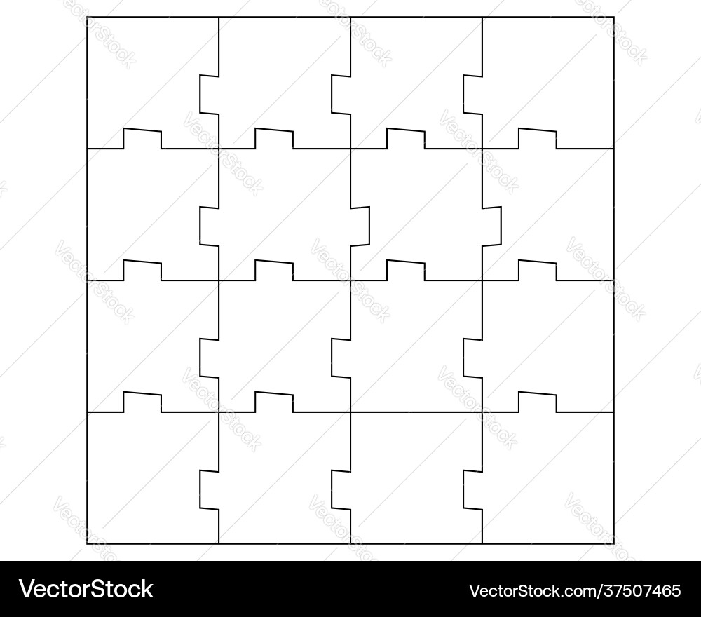 Unusual abstract blank rectangle jigsaw puzzle Unusual abstract blank rectangle jigsaw puzzle Vector Image