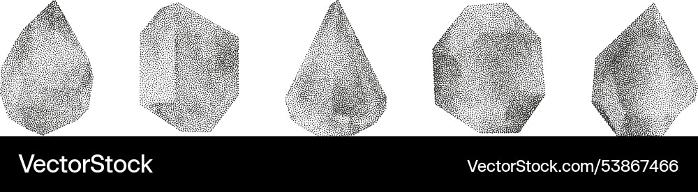 3d gradient geometric shapes with noise vector image