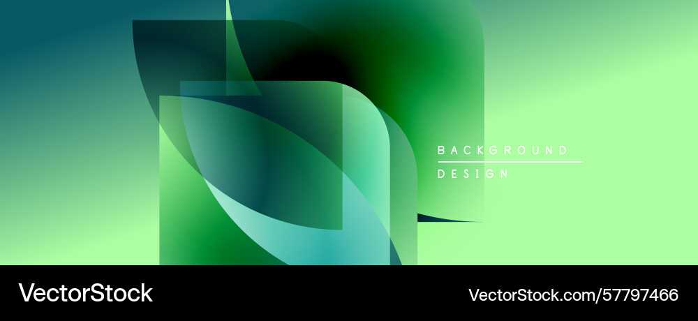 Abstract fluid shapes overlap creating gradient Vector Image