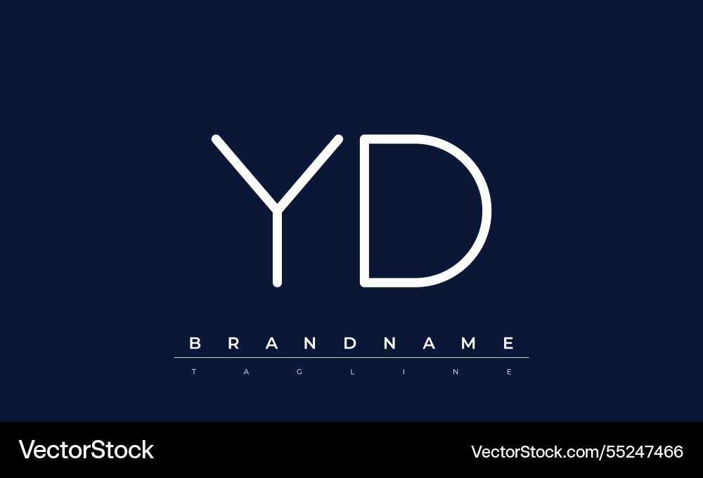Kreative yd Buchstaben erstes Logo-Bild Kreative yd Buchstaben erstes Logo-Bild vektorbild