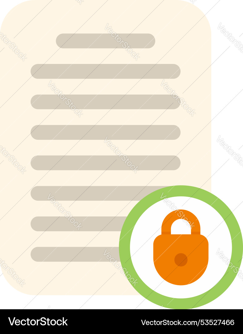 Padlock schützt wichtige private Dokumentdatei Padlock schützt wichtige private Dokumentdatei vektorbild