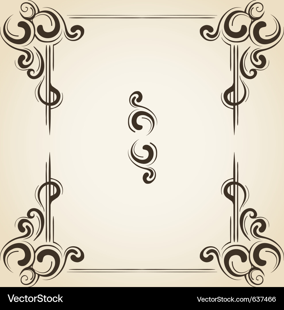 Vintage Scrollwork Collection vector image