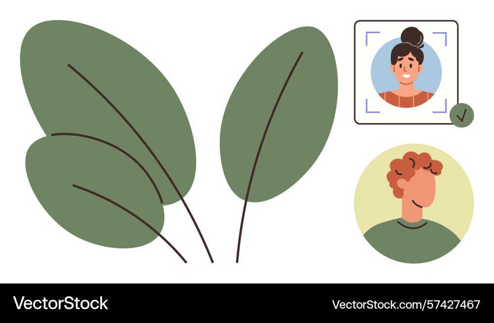 Digital identity verification concept with profile Digital identity verification concept with profile vector image