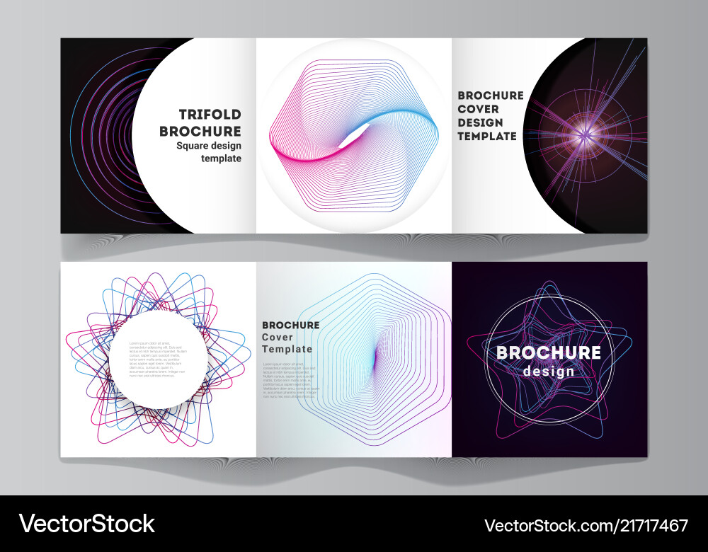 Layout of two square format covers design Layout of two square format covers design vector image