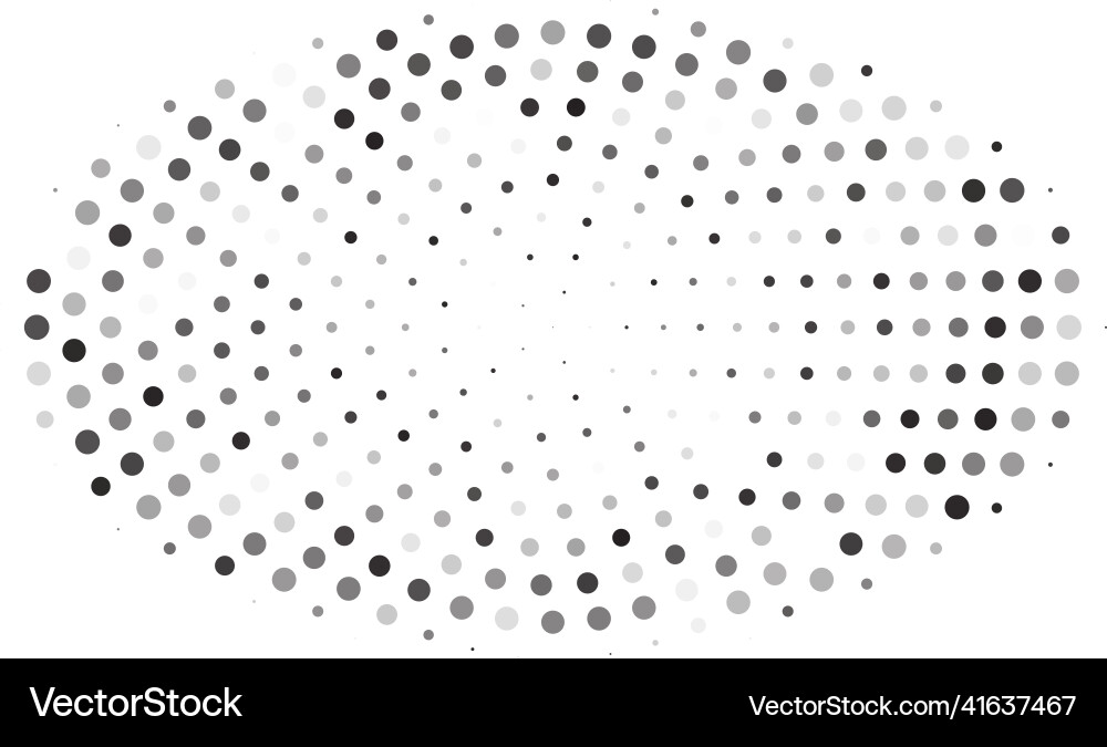 Retro halftone gradient from dots monochrome Retro halftone gradient from dots monochrome vector image