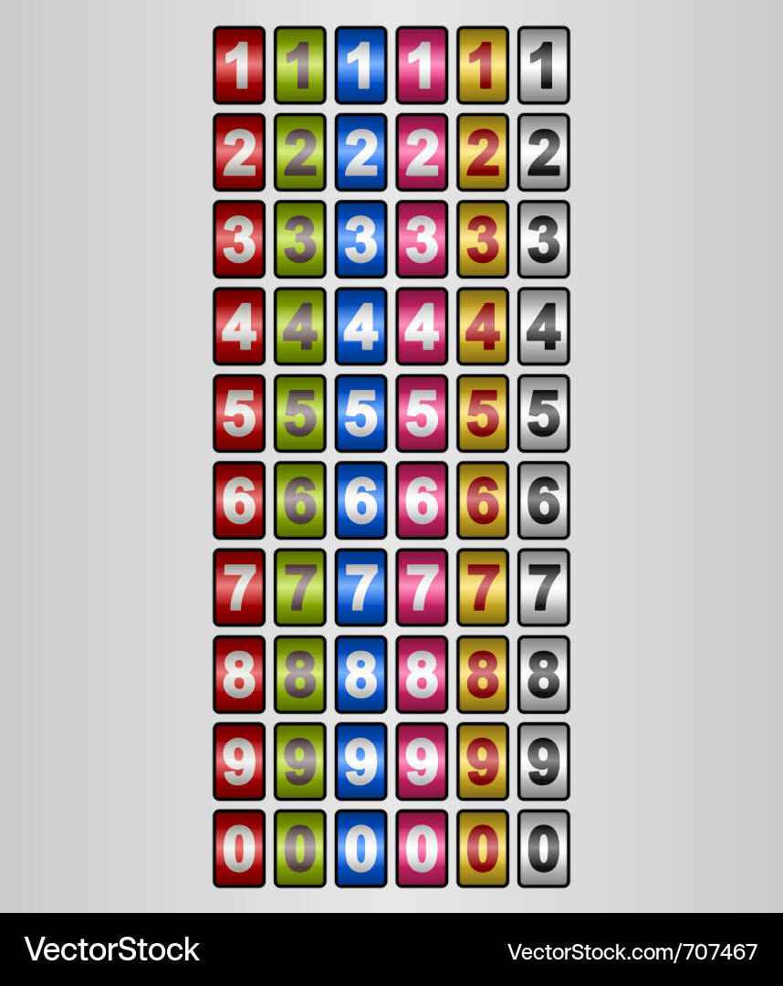 Rotating numbers vector image