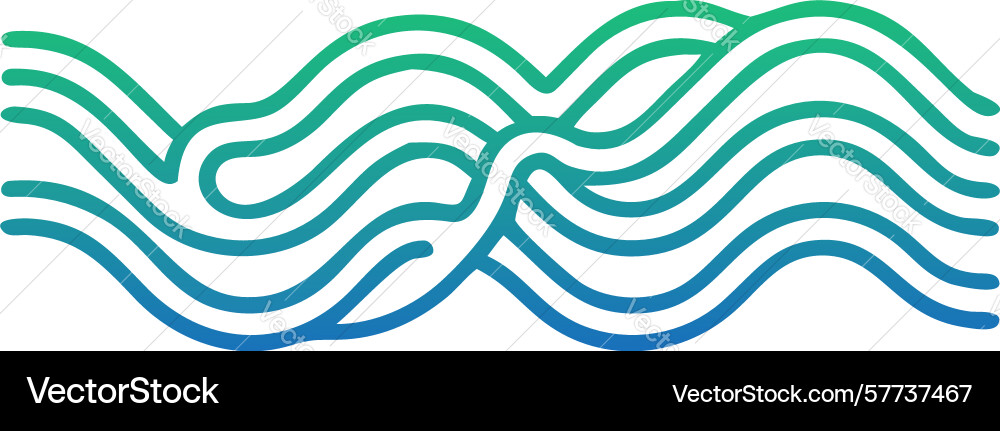Smooth wavy lines gradient pattern abstract vector image