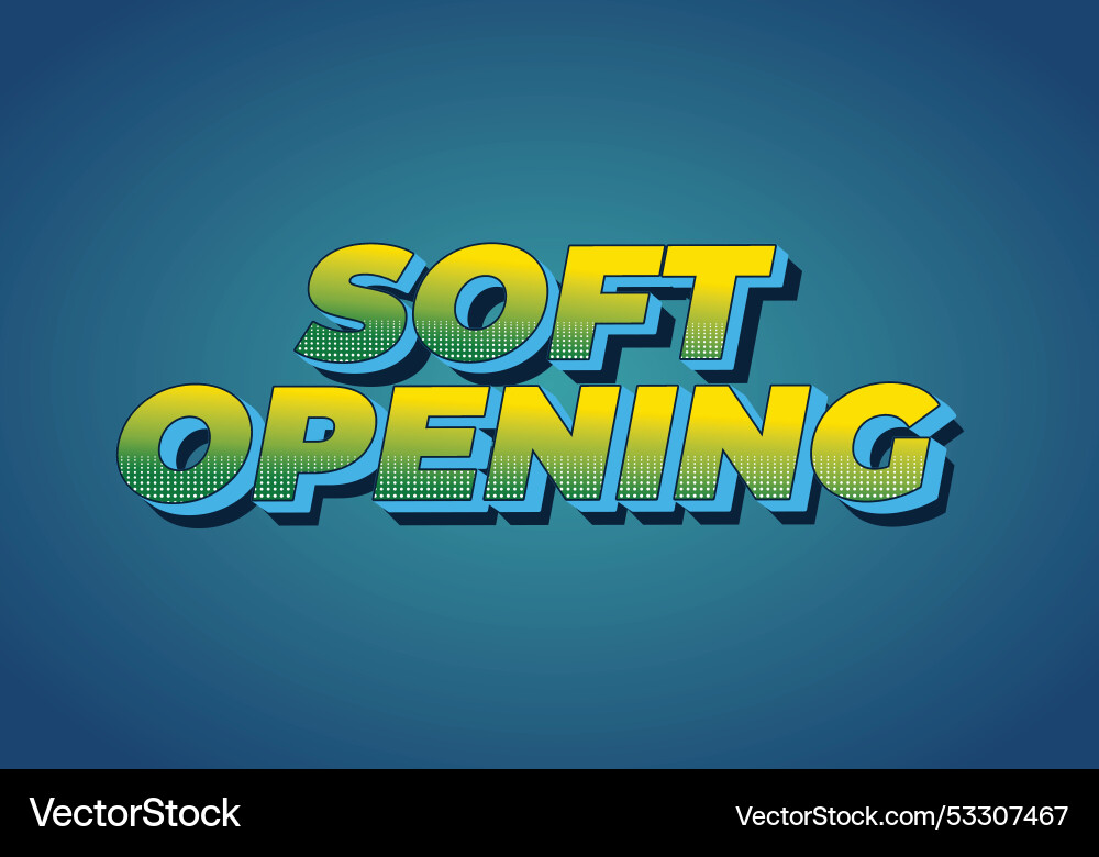 Soft opening text effect for digital ads with 3d Soft opening text effect for digital ads with 3d Vector Image