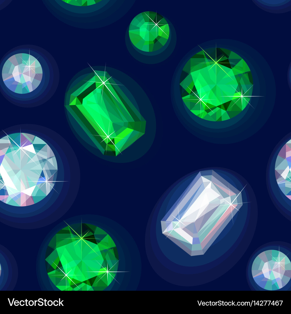 Sparkling Gemstone Pattern vector image