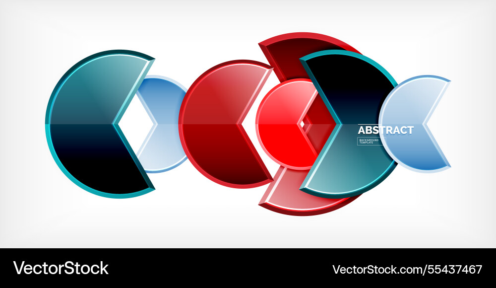 Trendy round shapes with triangular angle design Vector Image