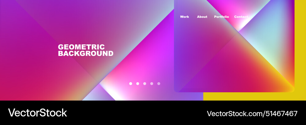 Triangle minimal web site page background design Vector Image