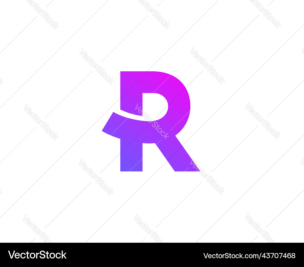 Letter R Logo Template - Minimalist Style Vector Image